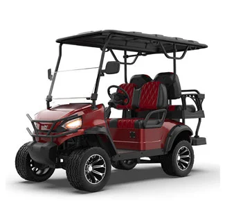 GGL 2 2 Seater Red Lifted Golf Cart