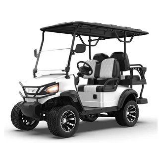 GGL 2 2 Seater White Lifted Golf Cart