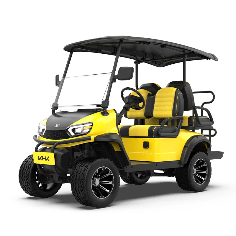 GRL 2 2 Seater Yellow Itinaas na Golf Cart
