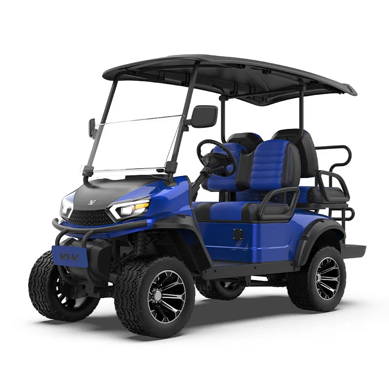 GRL 2 2 Seater Blue Lifted Golf Cart