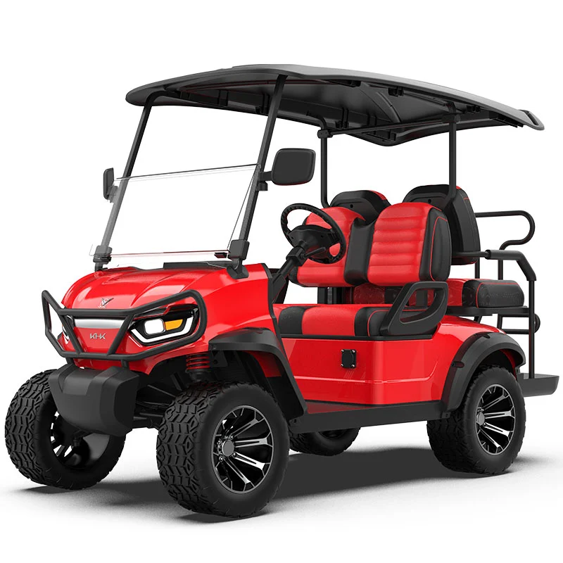 GQL 2 2 Seater Red Lifted Golf Cart