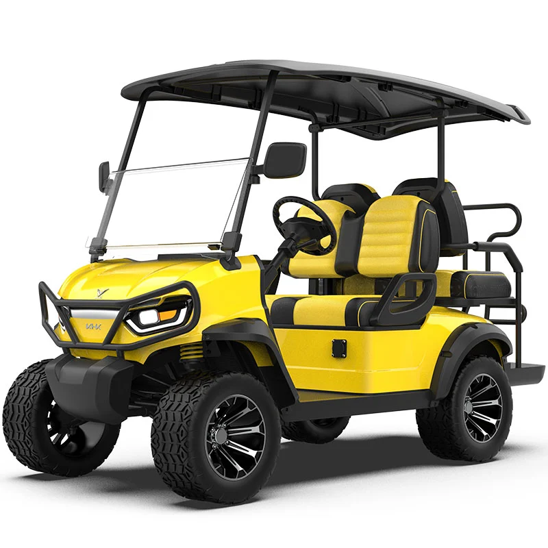 GQL 2 2 Seater Yellow Nakatataas na Golf Cart